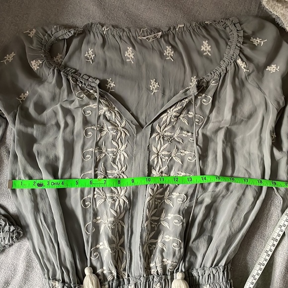 LoveShackFancy Silk tiered mini dress S - Picture 6 of 7